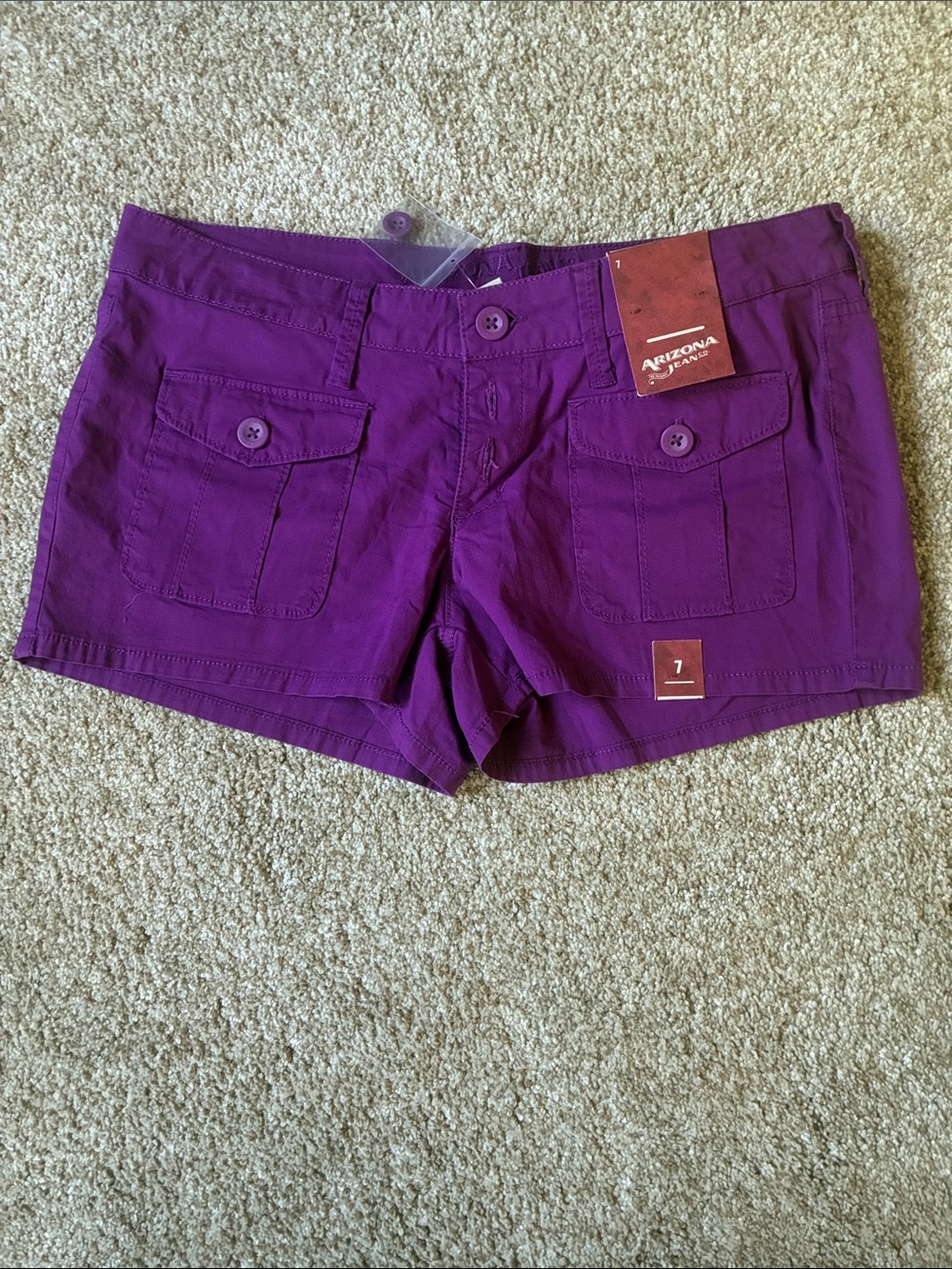 Arizona Jean Company Purple Ladies Cargo Shorts
